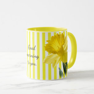 Caneca Fotografia oral Daffodil Amarela de Bom Dia