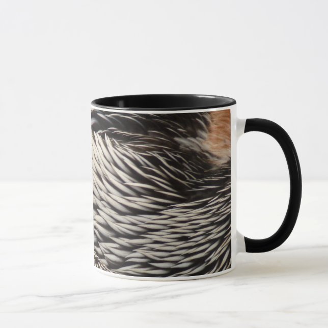 Caneca Fotografia Pelican Feather Abstrato Nature (Direita)