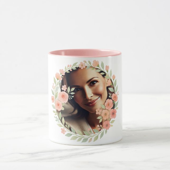 Caneca Fotografia Personalizada - Dia de as mães Feliz, M (Centro)