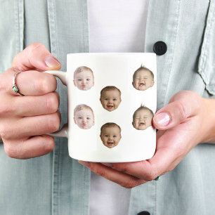 Caneca Fotos Personalizadas Bebê Moderno Rosto de Bebê Fo