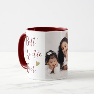 Caneca Fotos Personalizadas Melhor Tia de Sempre Marrom e