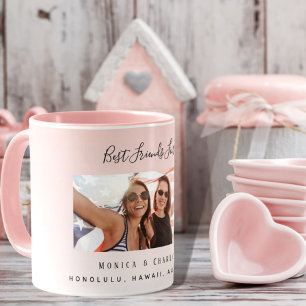 Caneca Fotos personalizadas, melhores amigos, sempre cor-