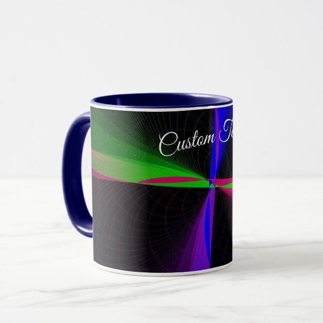 Caneca Four-Way Geometric Wave Coffee Mug (Frente Esquerda)