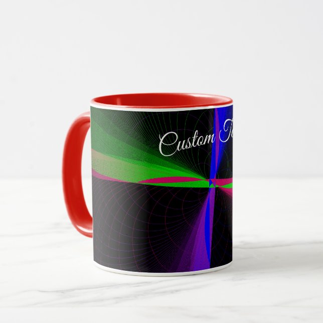 Caneca Four-Way Geometric Wave Coffee Mug (Frente Esquerda)