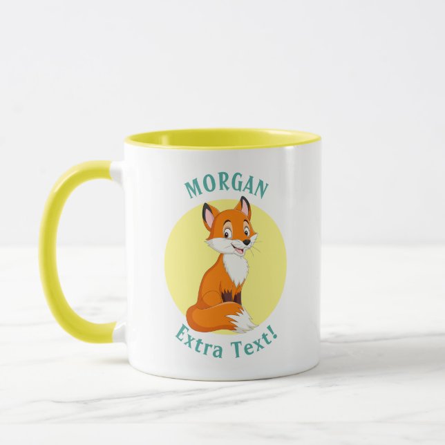 Caneca Fox Cuja Fox, Personalize Nome e Mensagem (Esquerda)