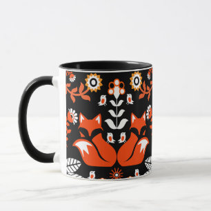 Caneca Fox Nordic Scandinavian Folart Tablecloth