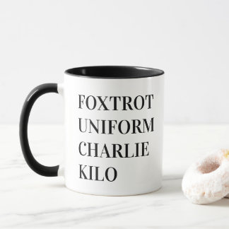 CANECA FOXTROT UNIFORME CHARLIE KILO