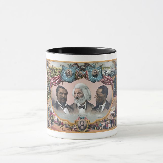 Caneca Fr3d3 Bailey Douglass com Abolicionista Preto (Centro)