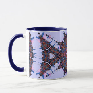 Caneca fractais azuis