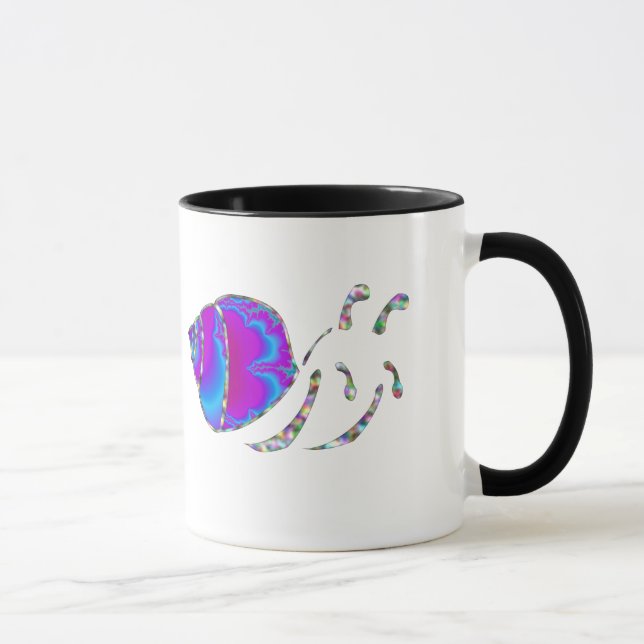 Caneca Fractal Blue e Purple Snail Shell (Direita)