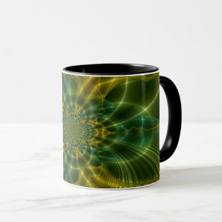 Caneca Fractal claro - Verde e amarelo