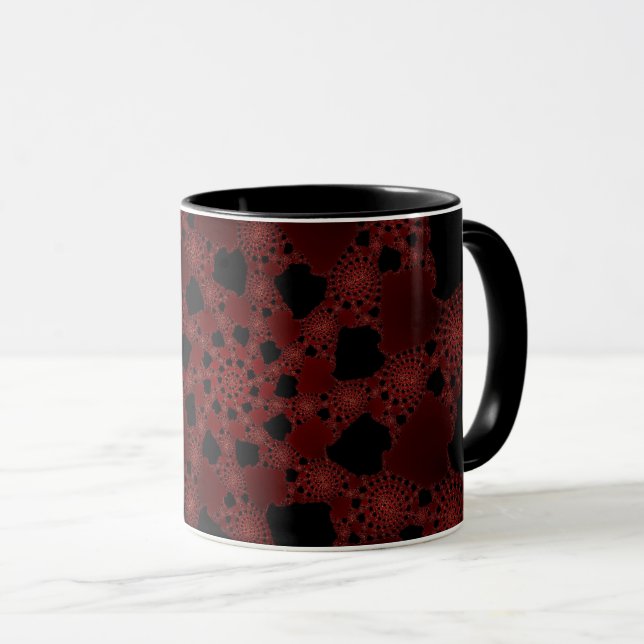 Caneca Fractal de teia aranha (Frente Esquerda)