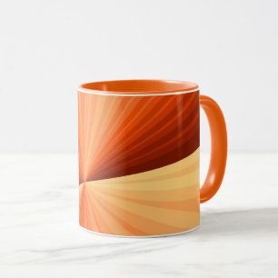 Caneca Fractal Gráfico de Baunilha Vermelha Abstrato Lara