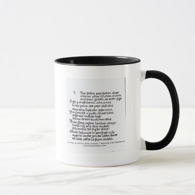 Caneca Fragmento do Divina Commedia de Dante ' (Direita)