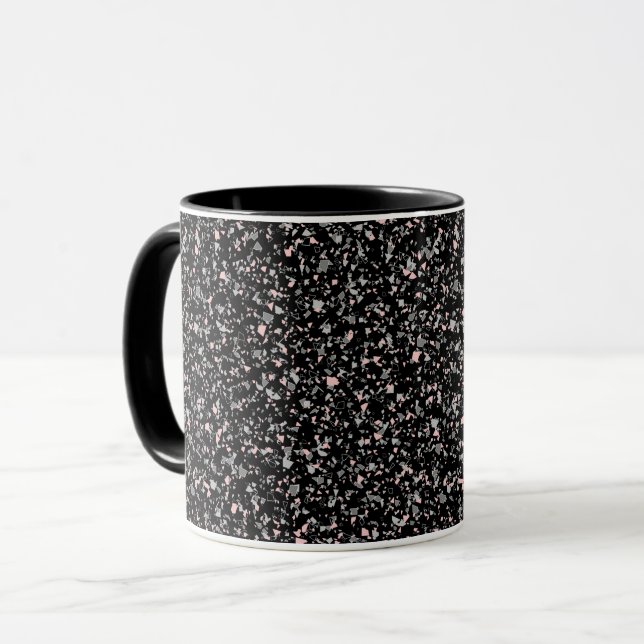 Caneca Fragmentos de mármore formas de pedra peças abstra (Frente Esquerda)