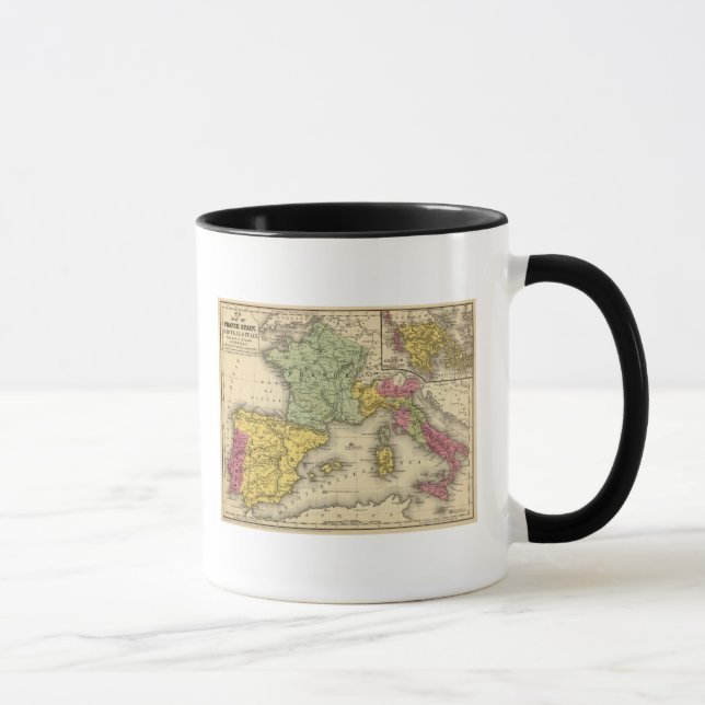 Caneca França, Espanha, Portugal, Itália (Direita)
