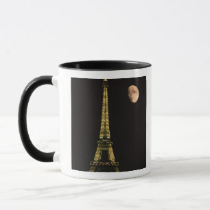 Caneca França, Paris. Torre Eiffel à noite com
