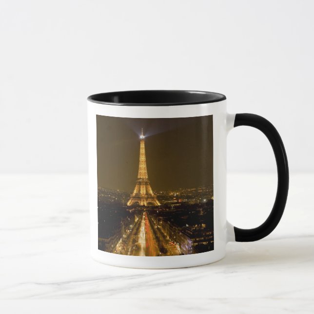 Caneca França, Paris. Visão noturna da Torre Eiffel (Direita)