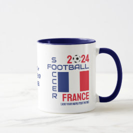 Caneca FRANCE Football Custom Name 2024 A Qualquer Ano