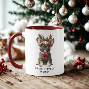 Caneca Francês Bulldog Francês, Feliz Pawsitivamente Café
