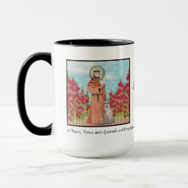 Caneca Francisco de Assisi Watercolor Gift B/W
