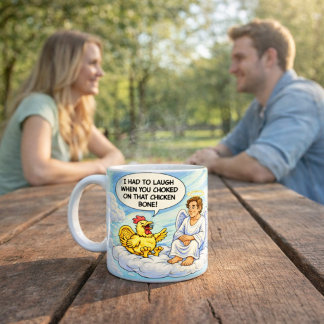 Caneca Frango Anjo no Trocadilho do Céu