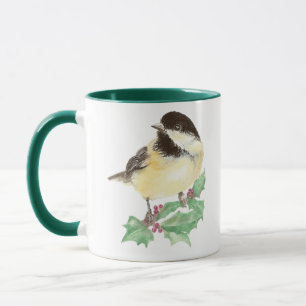 Caneca Frango de Natal, Pássaro, Holly Wildlife