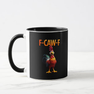 Caneca Frango F-Caw-F engraçado Frango F-Caw-F gótico Vin