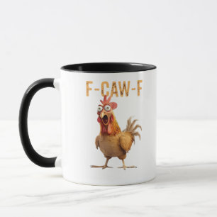 Caneca Frango Gritando Engraçado F Caw F Humor