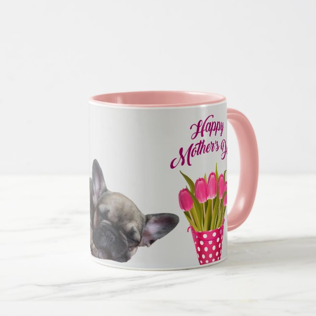 Caneca Französische Bulldogge Herz French Bulldog (Frente Esquerda)