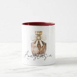 Caneca Frasco de Perfume Bronze Creme Arco