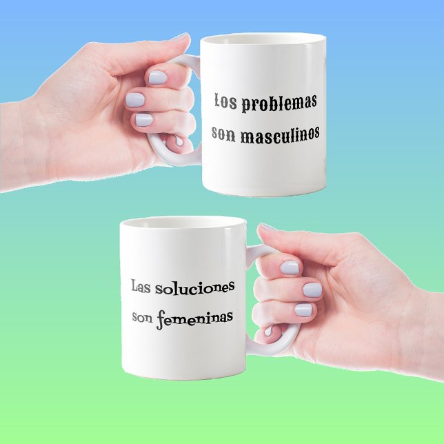 Caneca Frase problemas espanhola (Criador carregado)