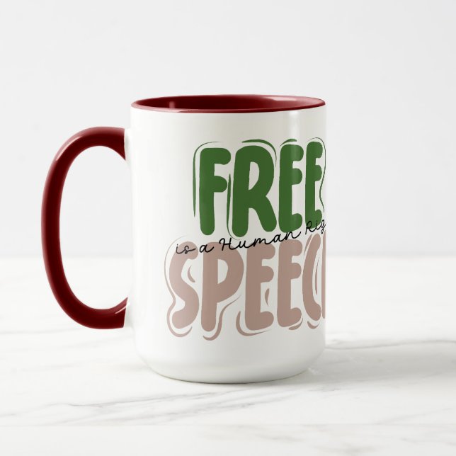Caneca Free Speech Is a Human Right (Esquerda)
