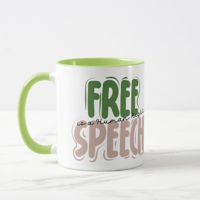 Caneca Free Speech Is a Human Right (Esquerda)