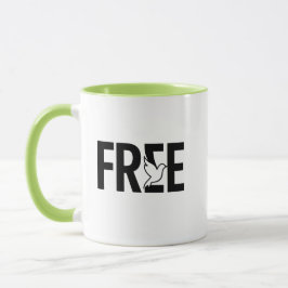 Caneca Free Typography Dove Symbol Design