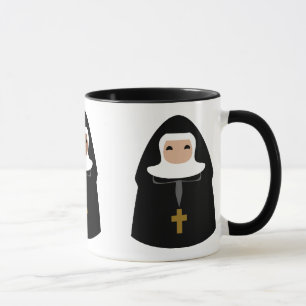 Caneca Freiras pequenas bonitos