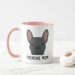 Caneca Frenchie Mãe Azul Buldogue Francês