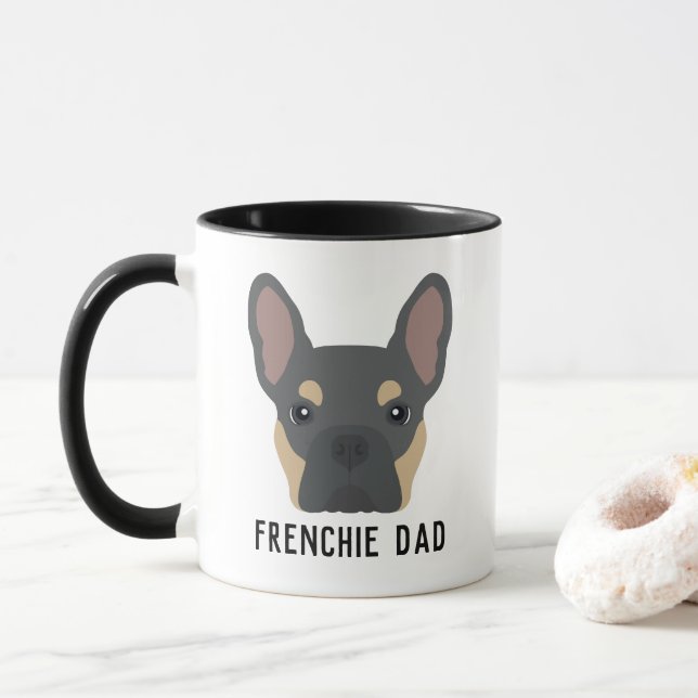 Caneca Frenchie Pai Blue e Tan French Buldog (Com Donut)