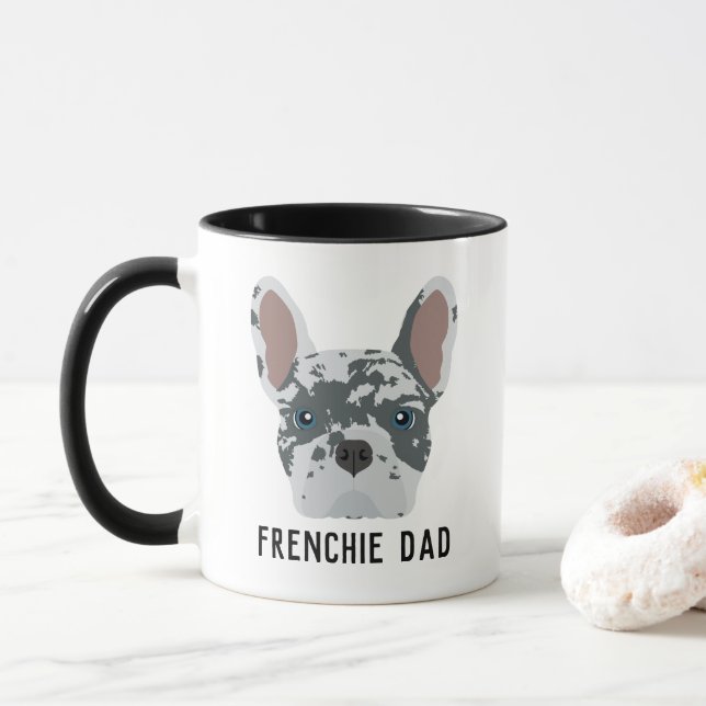 Caneca Frenchie Pai Blue Merle Buldogue francês (Com Donut)