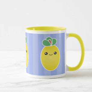 Caneca fresca de Kawaii dos limões