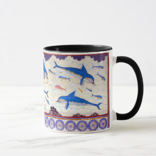 Caneca Fresco do golfinho do palácio de Minoan de Knossos