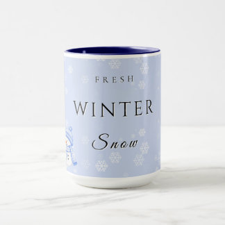 Caneca Fresh Winter Joy with Snow and Snowman