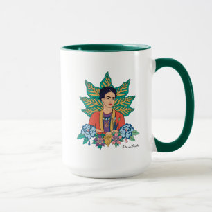 Caneca Frida Kahlo Colorful Floral Graphic