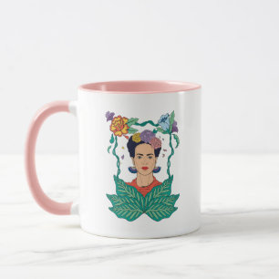 Caneca Frida Kahlo Floral Frame Graphic