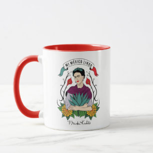 Caneca Frida Kahlo   MI México Lindo