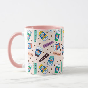 Caneca FRIENDS™ Central Perk Padrão de Café Vibrante