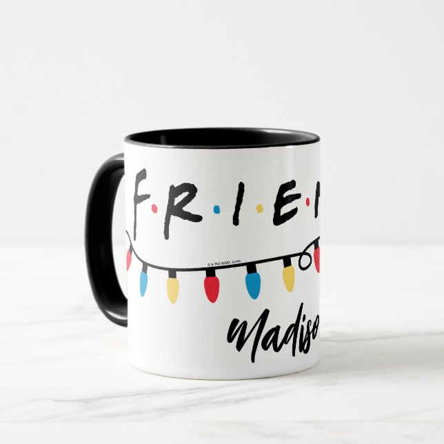 Caneca FRIENDS™ | Luzes de Natal Logo (Frente Esquerda)