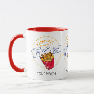 Caneca Fries Chips Snack Vintage Batata ou Fries francese