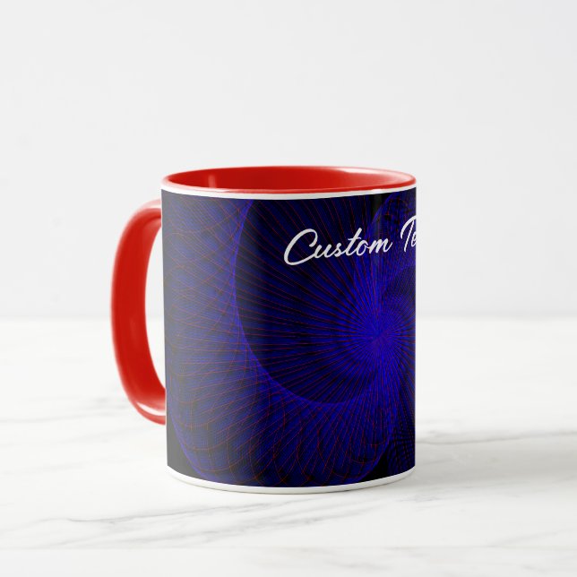 Caneca Frio Geométrico de Café Duplo Superior para Baixo (Frente Esquerda)