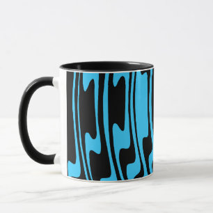 Caneca Friso de onda - Azul e Preto